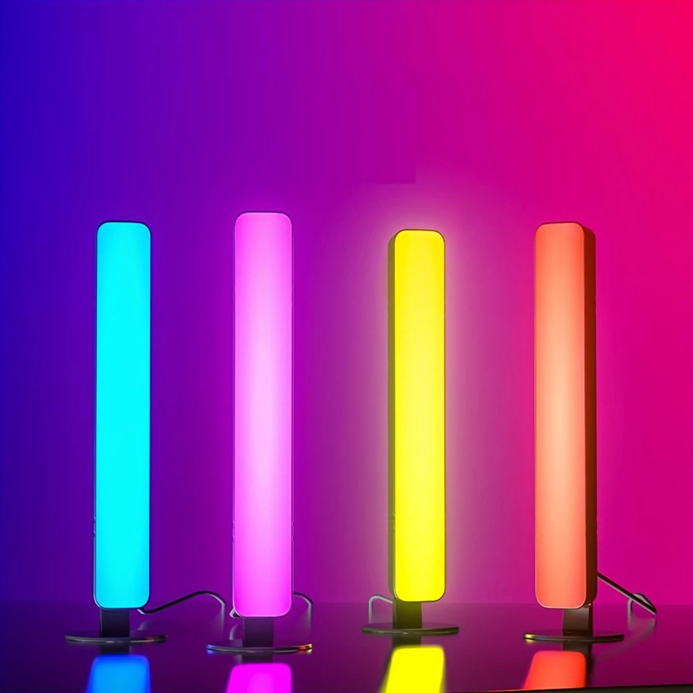 USB 충전식 RGB 픽업 라이트, 음악 리듬 조명, 업그레이드 모델, 크리스마스 장식, 데스크탑 RGB 라이트 바, 음악 리듬