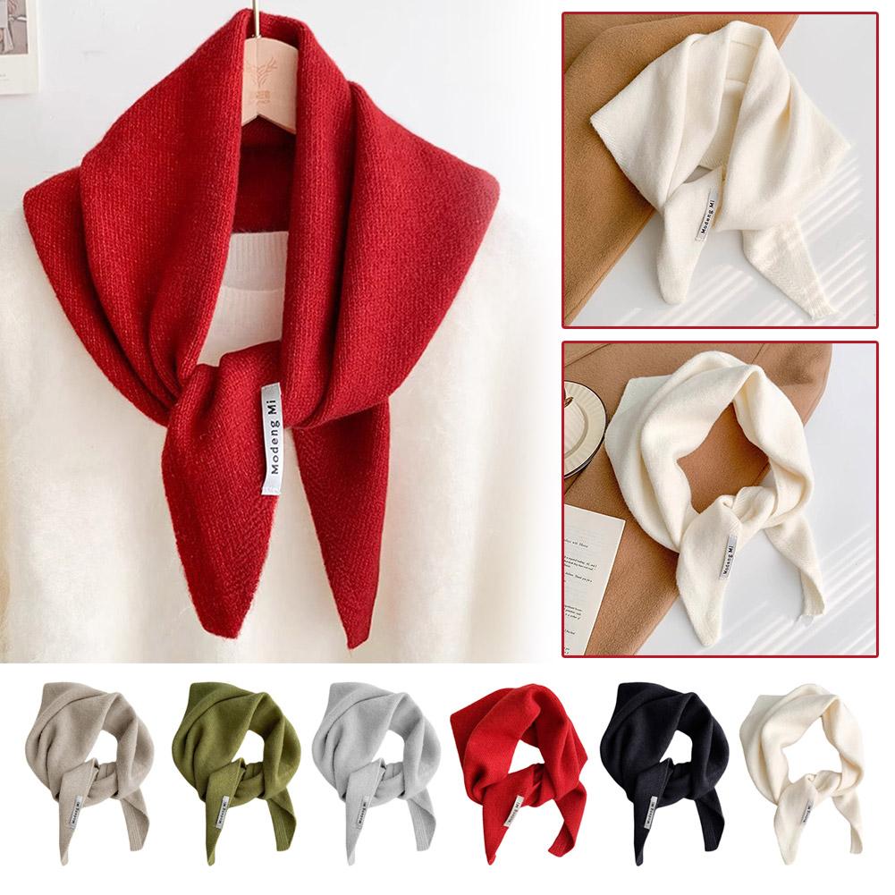 Britischen Koreanischen Stil Wolle Gestrickte Dreieckige Schal Kopftuch Multi-funktionale Schal Schal Warme Warme Dreieck Kaschmir Schal T3W5