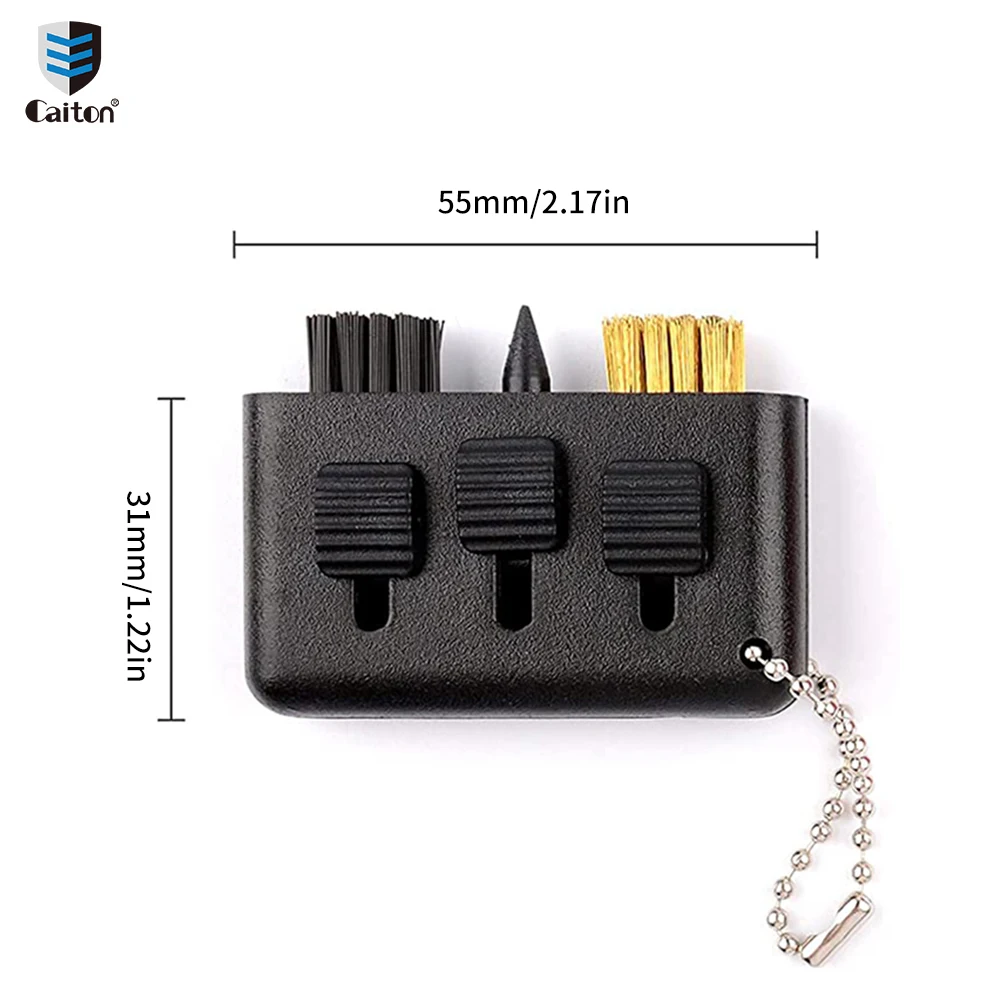Caiton 1pc Golf Cleaning Brush A 3-in-1 Tool for Cleaning Your Clubs Shoes and Balls Quickly and Easily Lightweight and Portable