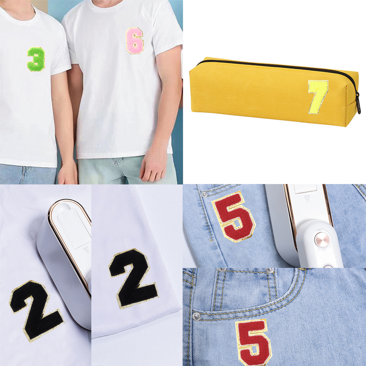 10 teile/los 0-9 Anzahl Patches Stickerei Anzahl Bügeln Patch Stoff für Taschen Handwerk Kleidung DIY Nähen Applikationen Liefert