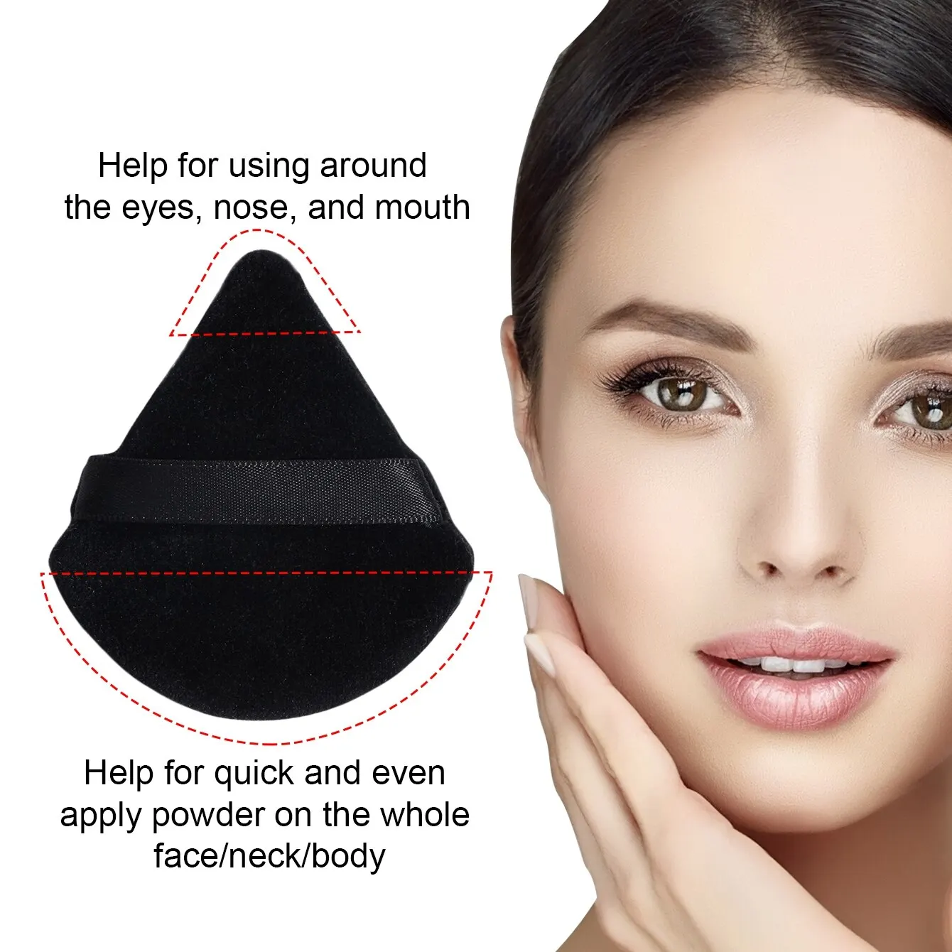 Commercio all'ingrosso 10/12 pezzi triangolo soffio di polvere bagnato uso secco per polvere sfusa liquido cosmetico morbido peluche soffio di polvere fondotinta trucco