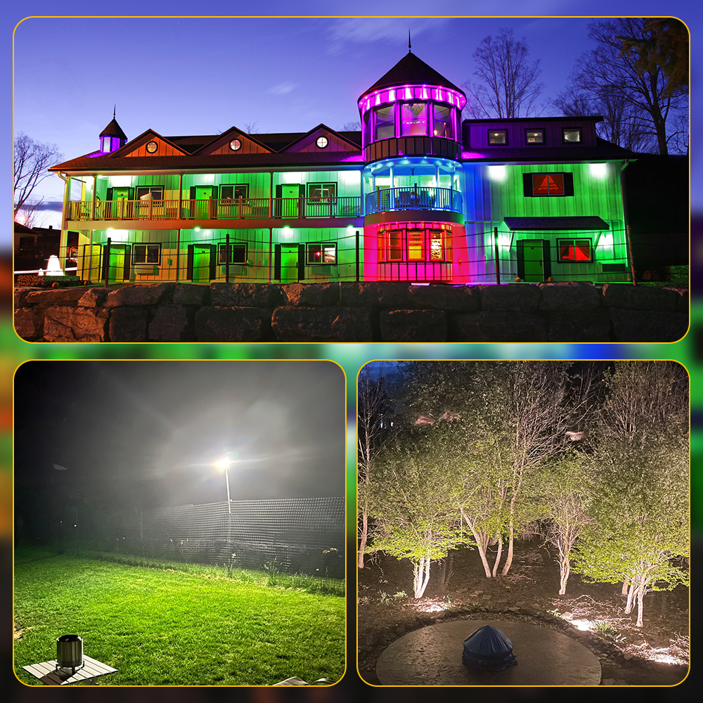 RGB Flutlicht TUYA Smart Control Flutlicht RGBCW IP65 Outdoor Licht 50W 100W Mehrfarbige Strahler WIFI Verbinden Für garten Bac