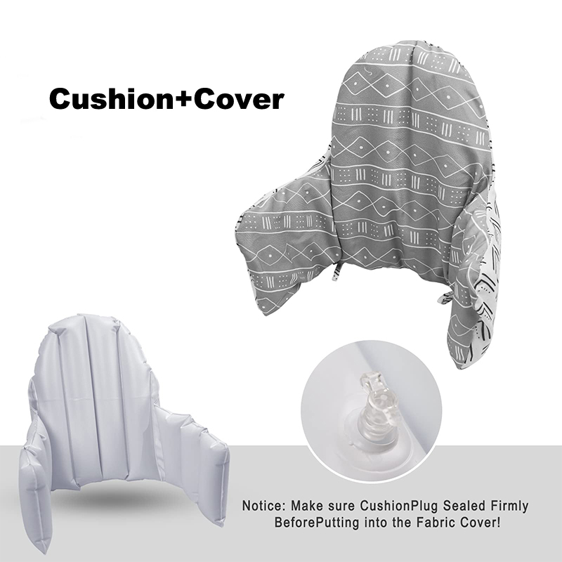Funda de cojín de algodón y poliéster para silla de comedor de bebé, cojín inflable para niños, accesorios para asiento alto infantil, almohadas traseras