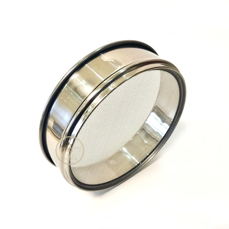 Tamiz de prueba de laboratorio, malla 12-200, tamiz de prueba estándar de acero inoxidable, diámetro 20cm con marco de perforación de doble capa, 1 Uds.