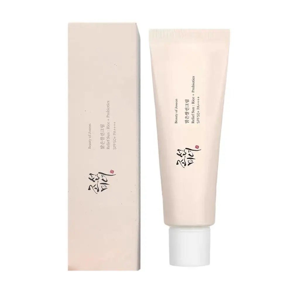 Protector solar SPF50 +, bloqueador Solar probiótico de arroz coreano, crema para blanquear la piel, bloqueador solar Anti UV, suero hidratante suave Facial, 50ml