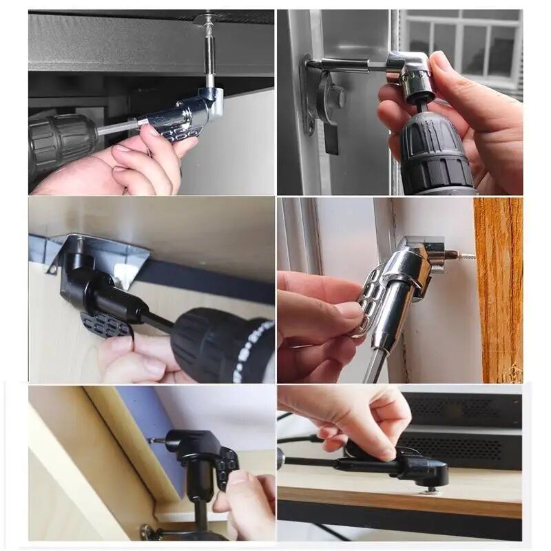 105 ° Black Small Turning Screwdriver Joint Electric Drill Corner Attachment Sleeve Extension Electric Tool Accessories