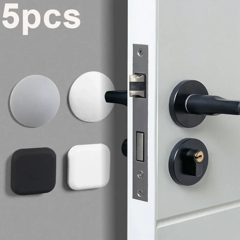 5 fermaporta in silicone, maniglia per fermaporta, cuscino, decorazione per la casa, tappetino di protezione da parete, miglioramento dell'hardware
