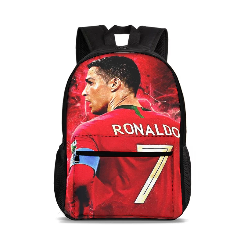 Ronaldo Sport Mochila 47cm/18.5inch 대용량 CR 배낭 학교 용품 축구 스타 학교 가방 소년 소녀 최고의 선물