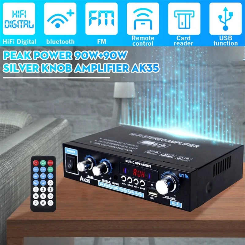 G30 digitale versterker 30W + 30W HiFi stereo Bluetooth USB-radio - compact, hoogwaardig geluid voor thuisaudio en klein podium