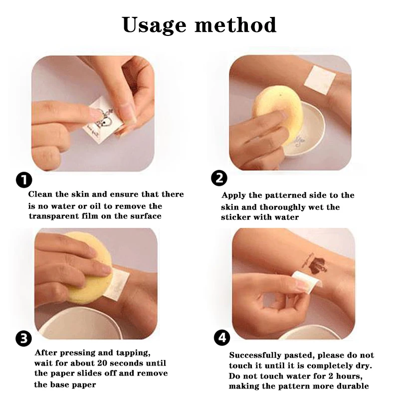 Q de pique tatouages imperméable temporaire tatouage autocollants Tatouage point faux Tatoo Art corporel Flash tatouage henné Tatoo hommes
