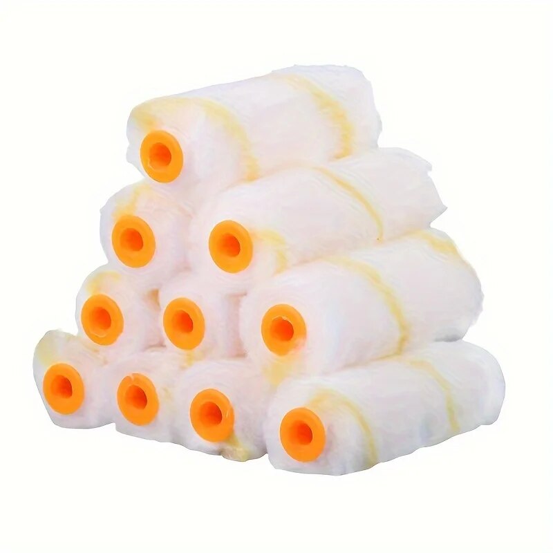 10pc rolo de pintura escova cerdas densas rolo de pintura de látex para pintura paredes, armários, portas, cercas