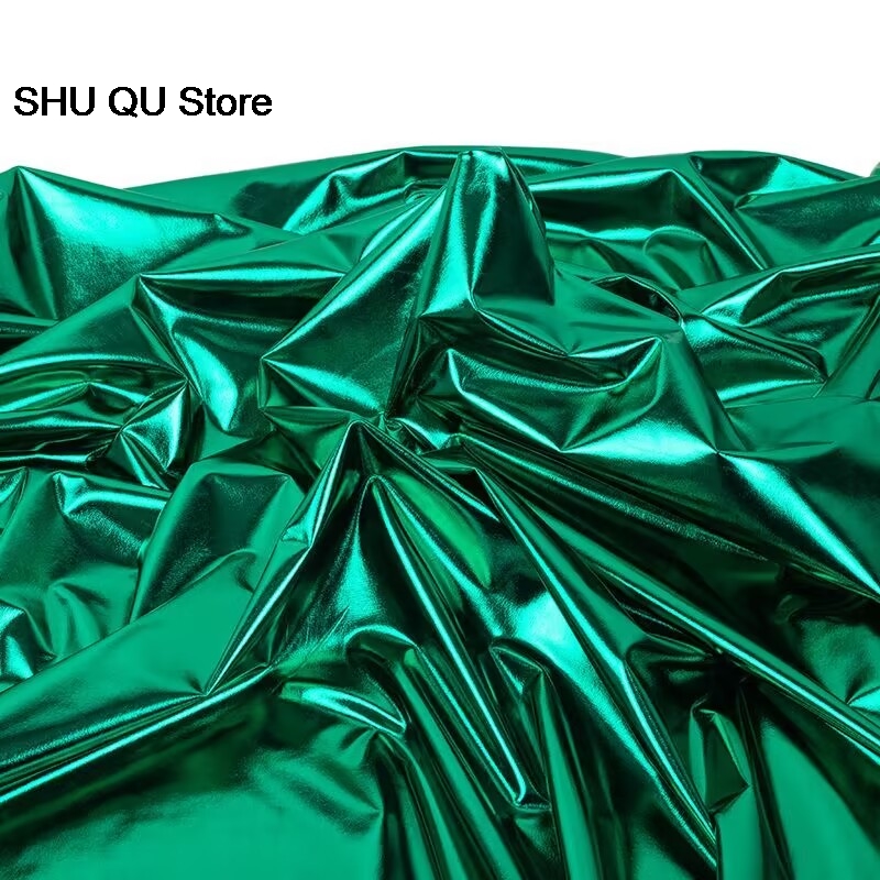 New Coated Fabric Gold Silver Color Glossy Mirror Surface Thin Photo Background Cloth Decorative Cloth Apparel for Diy Sewing