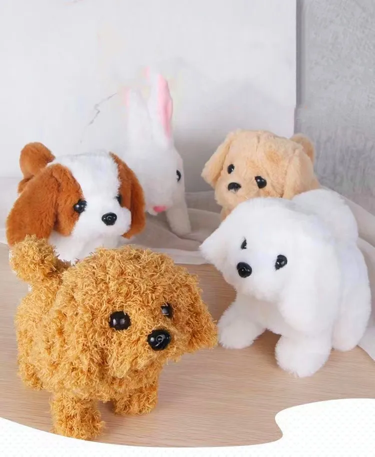 ของเล่นเด็กสุนัขที่เดินเปลือกหางกระดิก Plush Interactive สัตว์เลี้ยงอิเล็กทรอนิกส์ลูกสุนัข Montessori ของเล่นสําหรับเด็กผู้หญิงคริสต์มาสของขวัญ