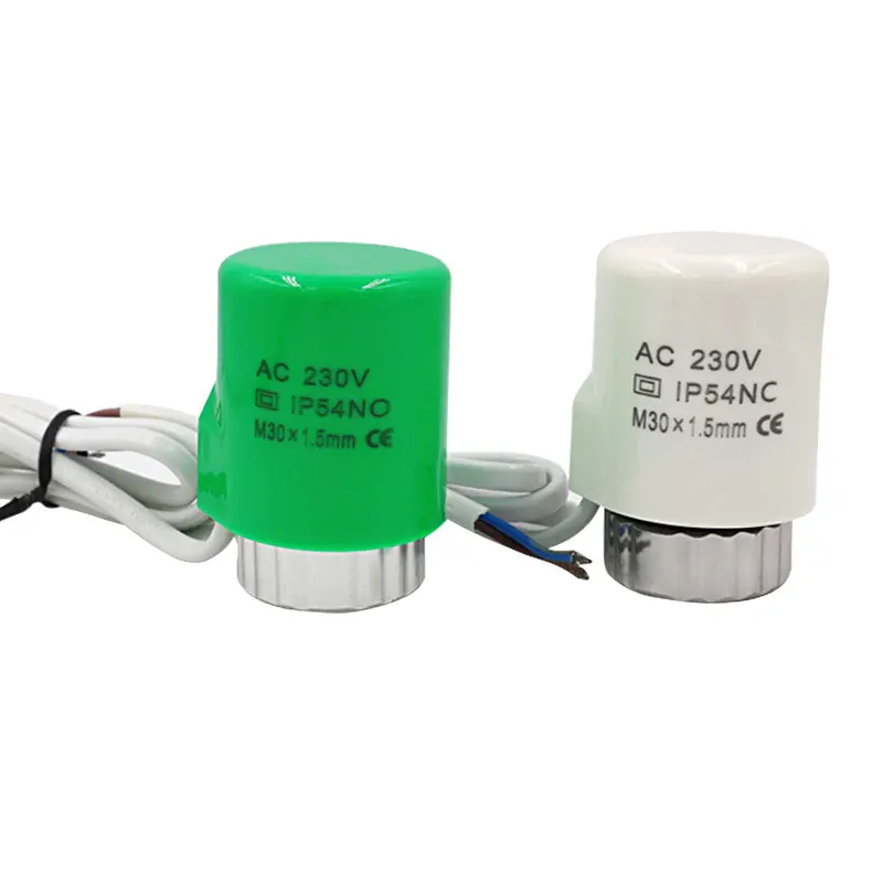 230V 24V Không NC Điện Nhiệt Thiết Bị Truyền Động Đầu Van Cho Bình Giữ Nhiệt Đa Tạp Ngăn Đá Dưới Làm Nóng Tản Nhiệt Thông Thường Mở Đóng Cửa
