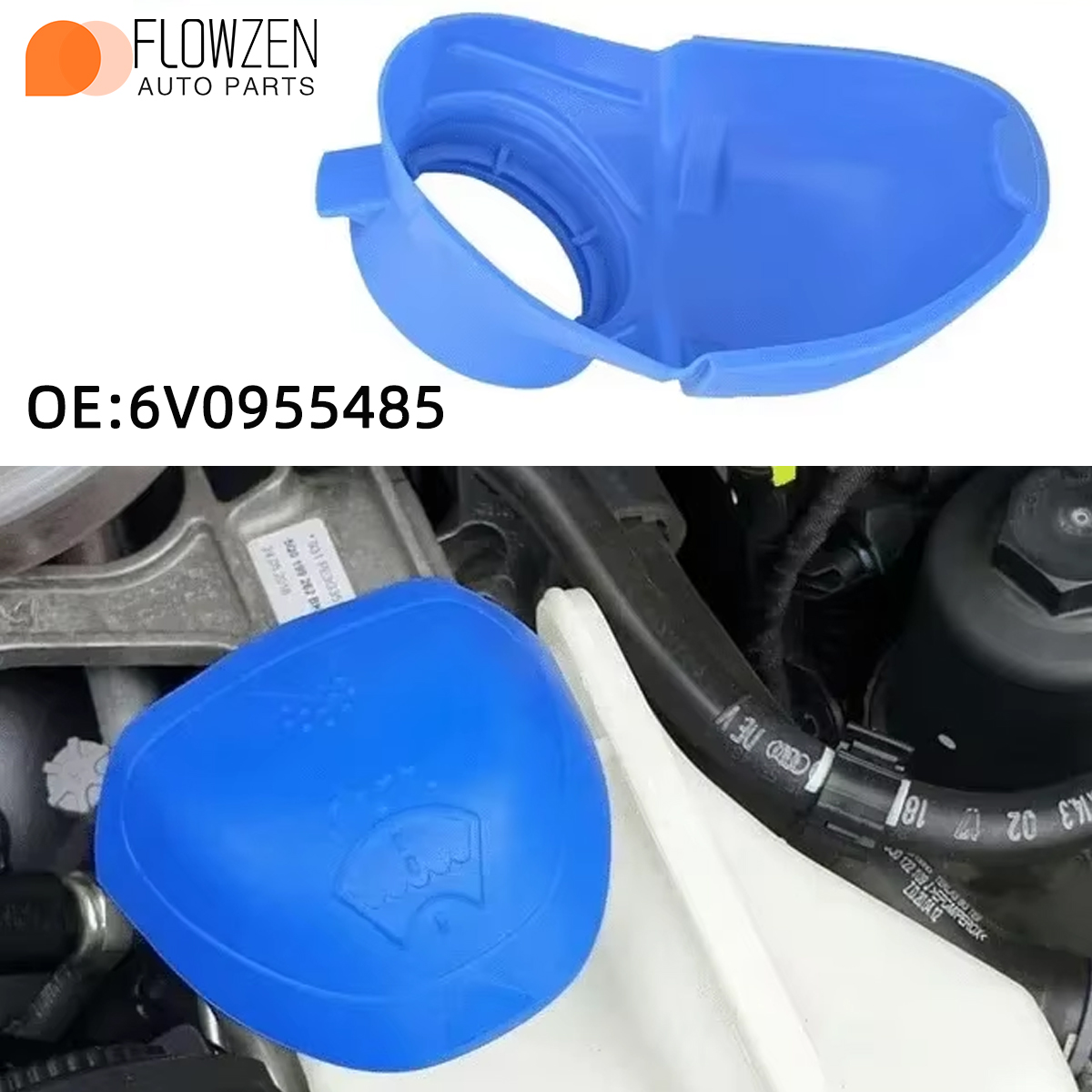 Voorruit Reinigen Tank Spray Fles Voor Skoda 6V0955485 Auto Wasmachine Cover Ruitenwisser Accessoires 000096706