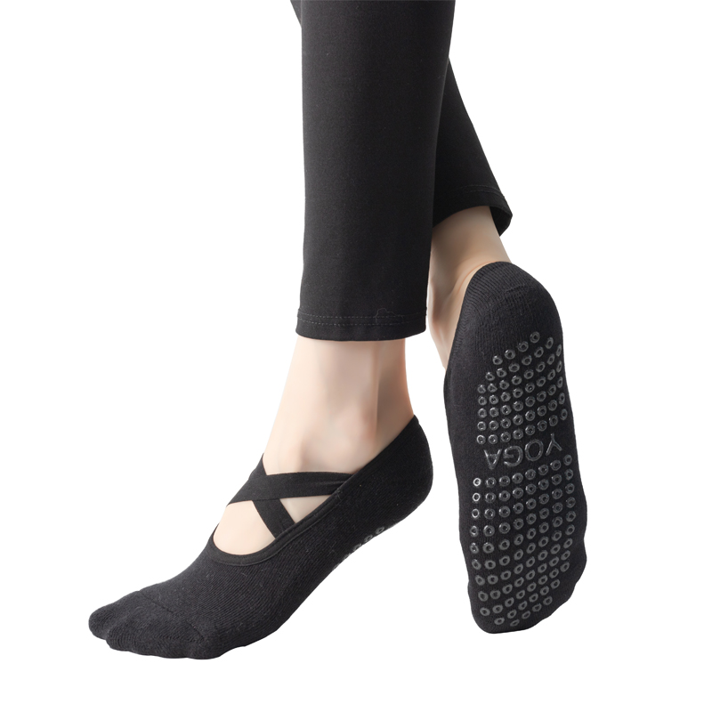 Calcetines de Yoga con parte inferior de toalla transpirable para mujer, medias de silicona antideslizantes para Pilates, calcetines de algodón para entrenamiento físico y danza de Ballet