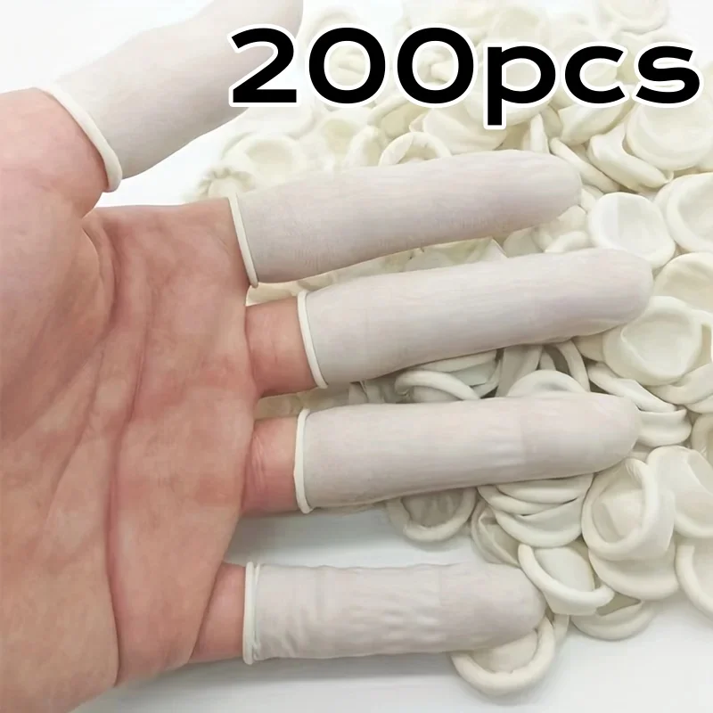 20/200pc Protezioni per le dita in gomma Copertine per dita in lattice antiscivolo altamente elastiche resistenti all'usura per elettronica Protezione medica
