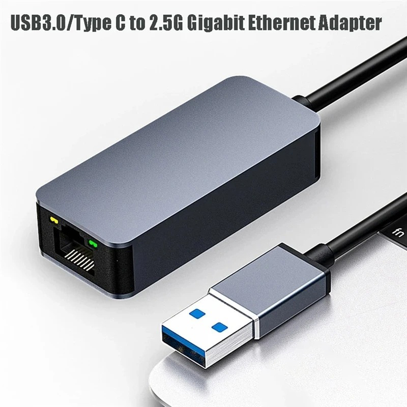 2500Mbps USB C Type-C Ethernet ถึง RJ45 2.5G USB 3.0 ตัวแปลงอะแดปเตอร์แบบมีสาย LAN เครือข่าย HUB สําหรับ Windows 7/8/10 MAC สําหรับ PC แล็ปท็อป
