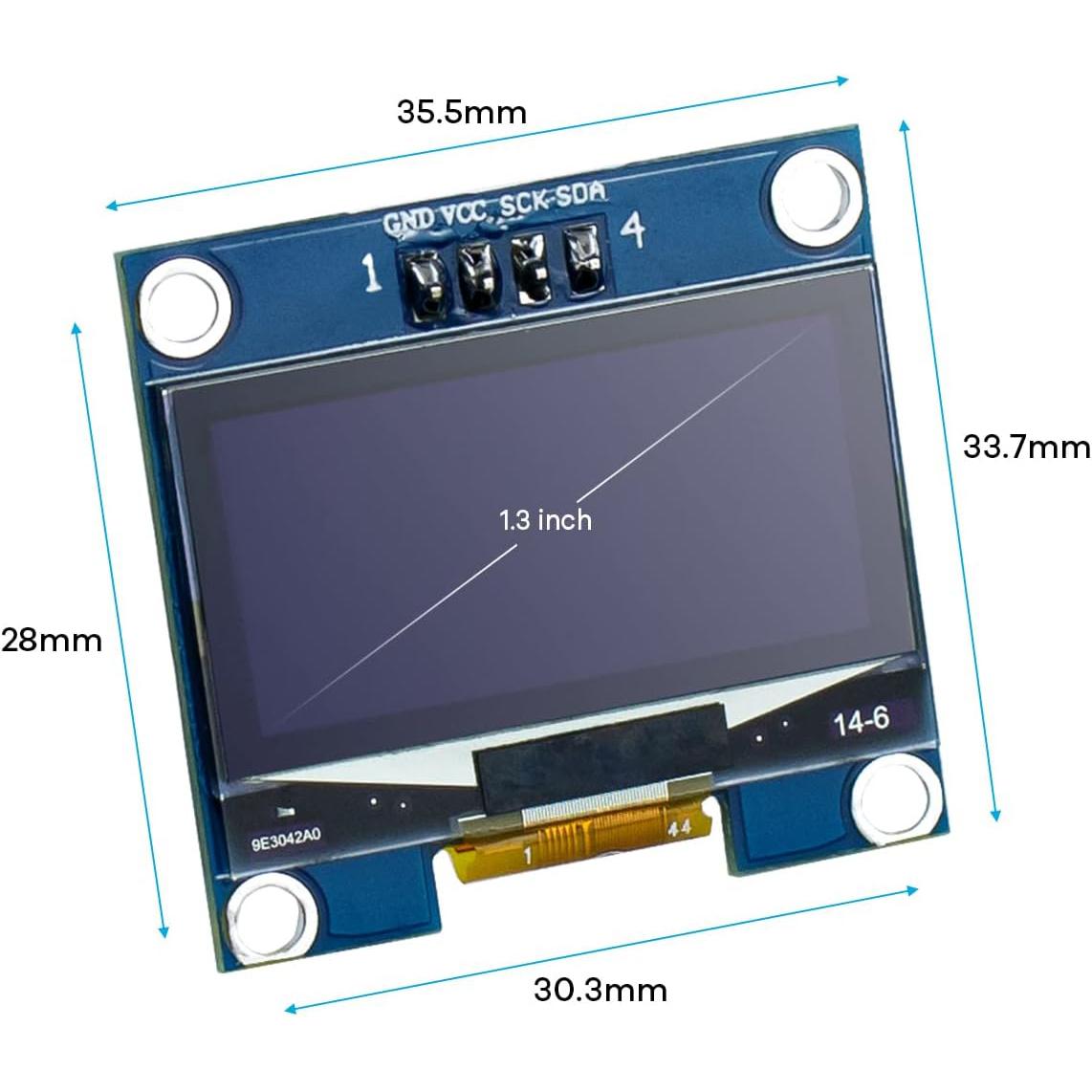 1PCS 1.3" OLED Display Module White Blue Color Drive Chip SH1106 128X64 1.3 Inch LCD LED IIC I2C Communicate For Arduino