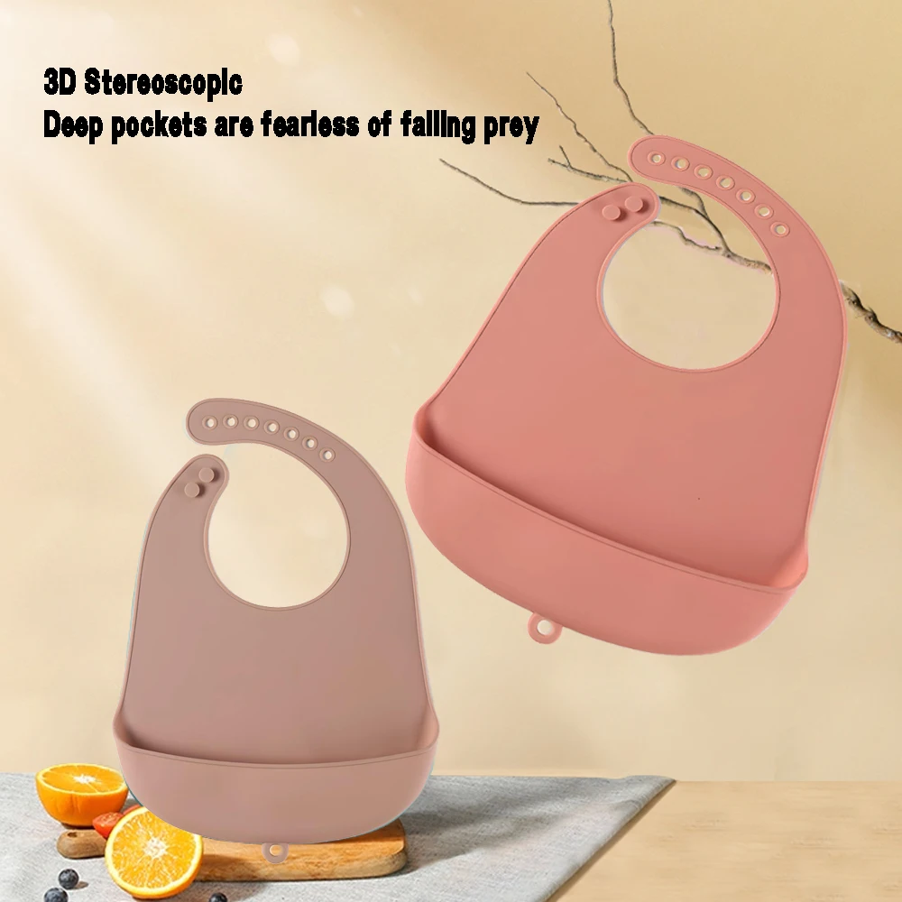 1/2pcs ซิลิโคนเกรดอาหารเด็กกิน Bibs ทําความสะอาดง่ายเด็ก Bibs Drool ผ้าขนหนูกันน้ําเด็กซิลิโคน Drool Bibs