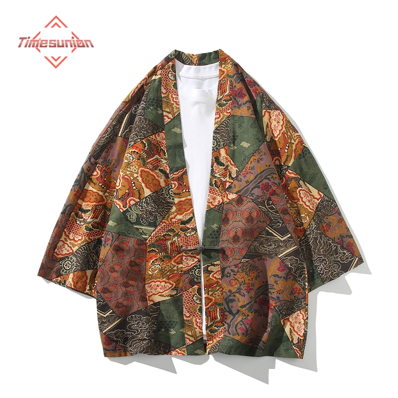kimonos dames samurai cosplay kimono heren kimono woman Etnische Stijl Print Yukata Heren Dames Mode Katoen Linnen Cardigan Blouse Aziatische Kleding Harajuku Japanse Cosplay Kimono