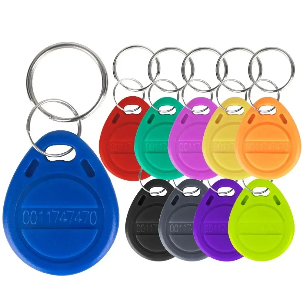 5YOA 100pcs RFID Keyfobs 125KHz Read Only Proximity Smart Keychain Tags TK4100 EM4100 for Secure Door Entry Access Control