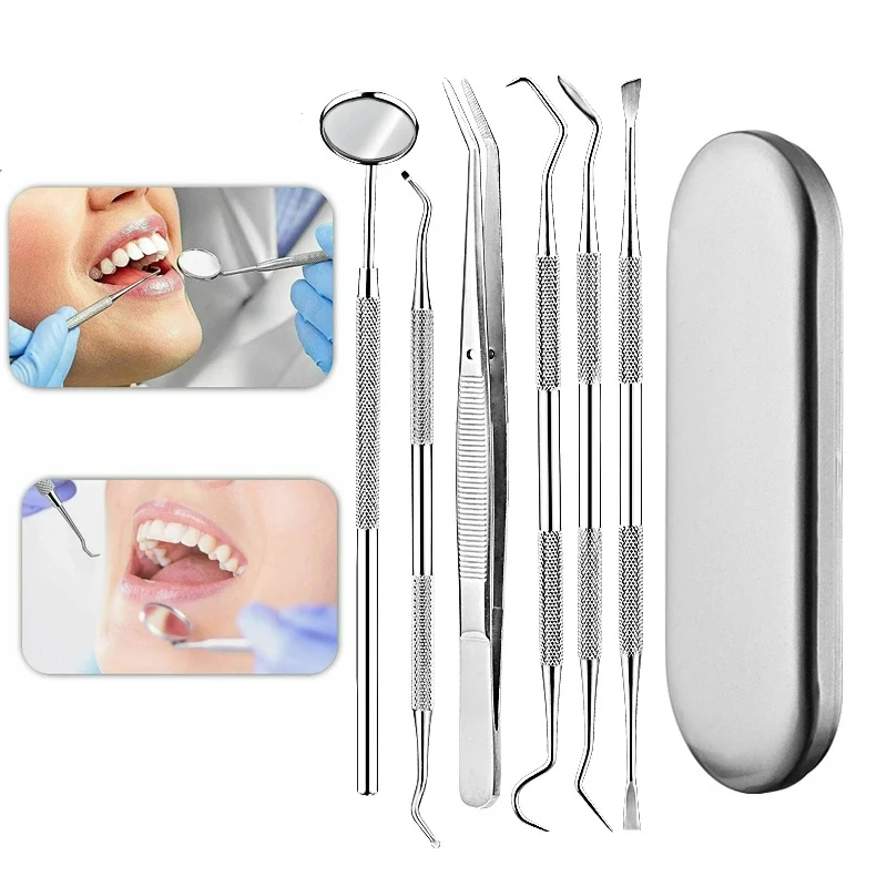 Dental Spiegel Sichel Zahnstein Scaler Zähne Pick Spachtel Dental Labor Ausrüstung Zahnarzt Geschenk Mundpflege Zahn Reinigung Werkzeuge