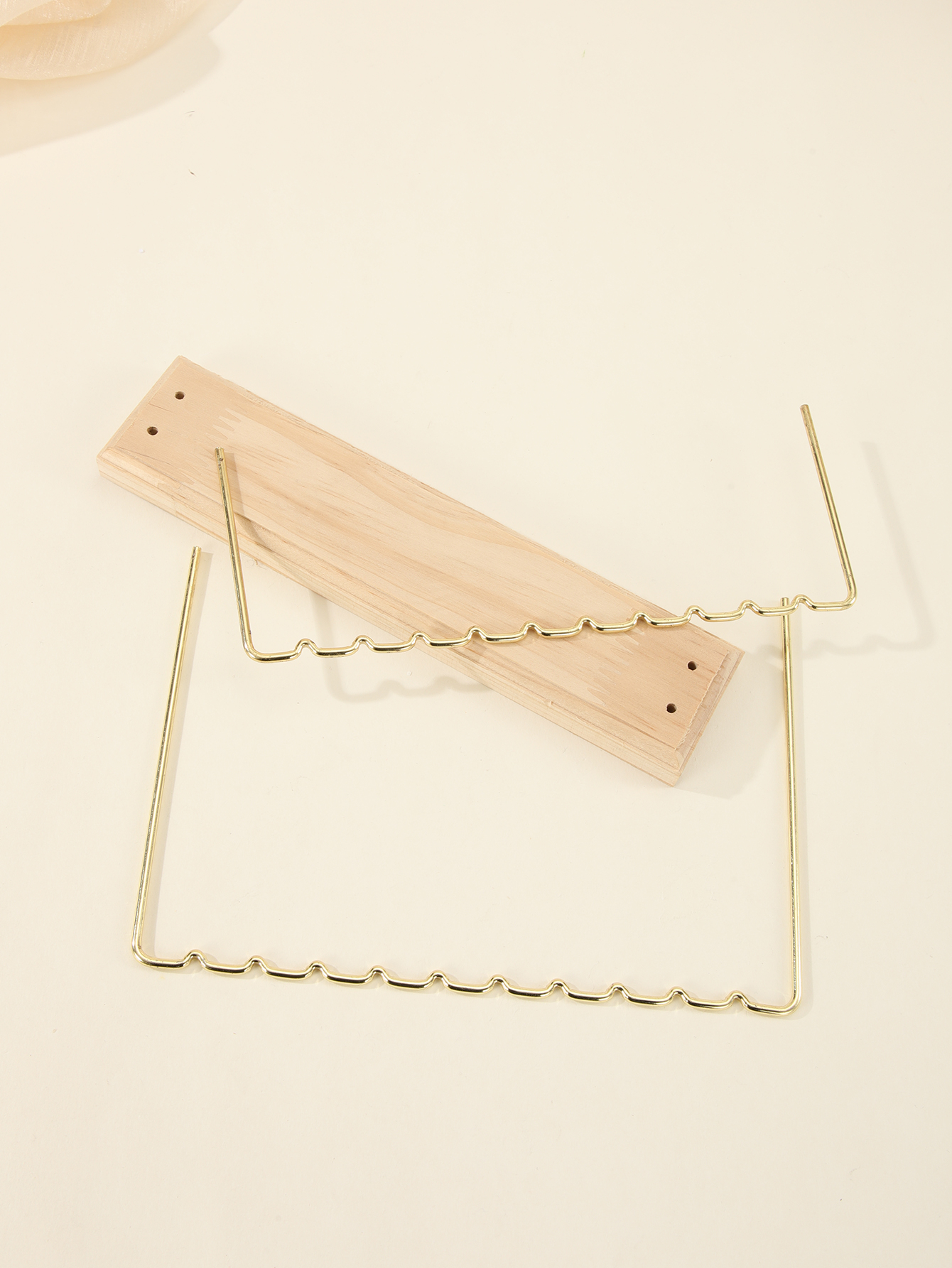 Bois/métal or Double pont boucles d'oreilles bague collier montre étagère à bijoux support à bijoux comptoir pendentif présentoir à bijoux