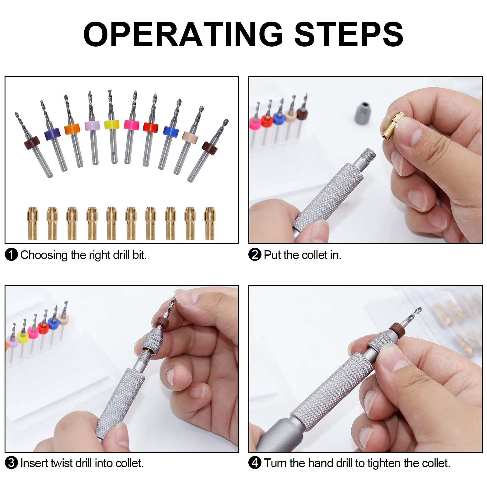 11 または 21 ピースニードルバイスセット減圧ハンドツイストドリルダブルベアリングロータリーさまざまなサイズの交換可能なビット