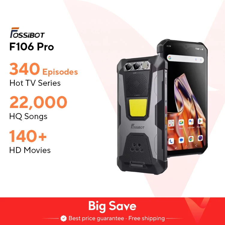 [World Premeire] FOSSiBOT F106 PRO Smartphone robusto 15 GB + 256 GB MTK G85 Android 14 12000 mAh Cellulare Cellulari 6,58" FHD + 30 W