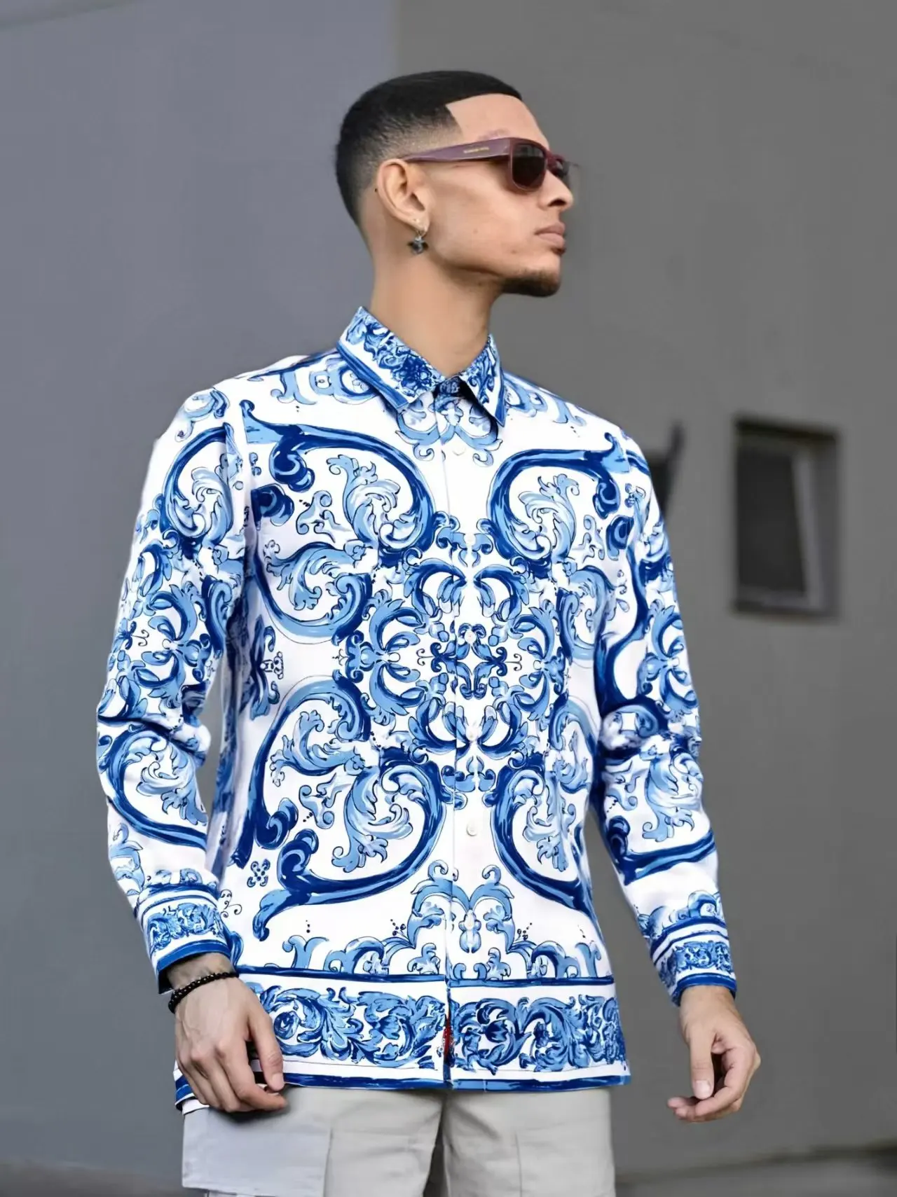 Mode Männer Shirts 2025, beliebte Europäische Design Party Stil männer Kleidung Camisas Masculino Ropa De Hombre Herren Kleidung