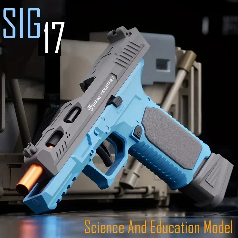 SIG17 Pistol Shell Throwing Continuous Firing Blowback Soft Bullet Gun Empty Hanging Birthday Gift