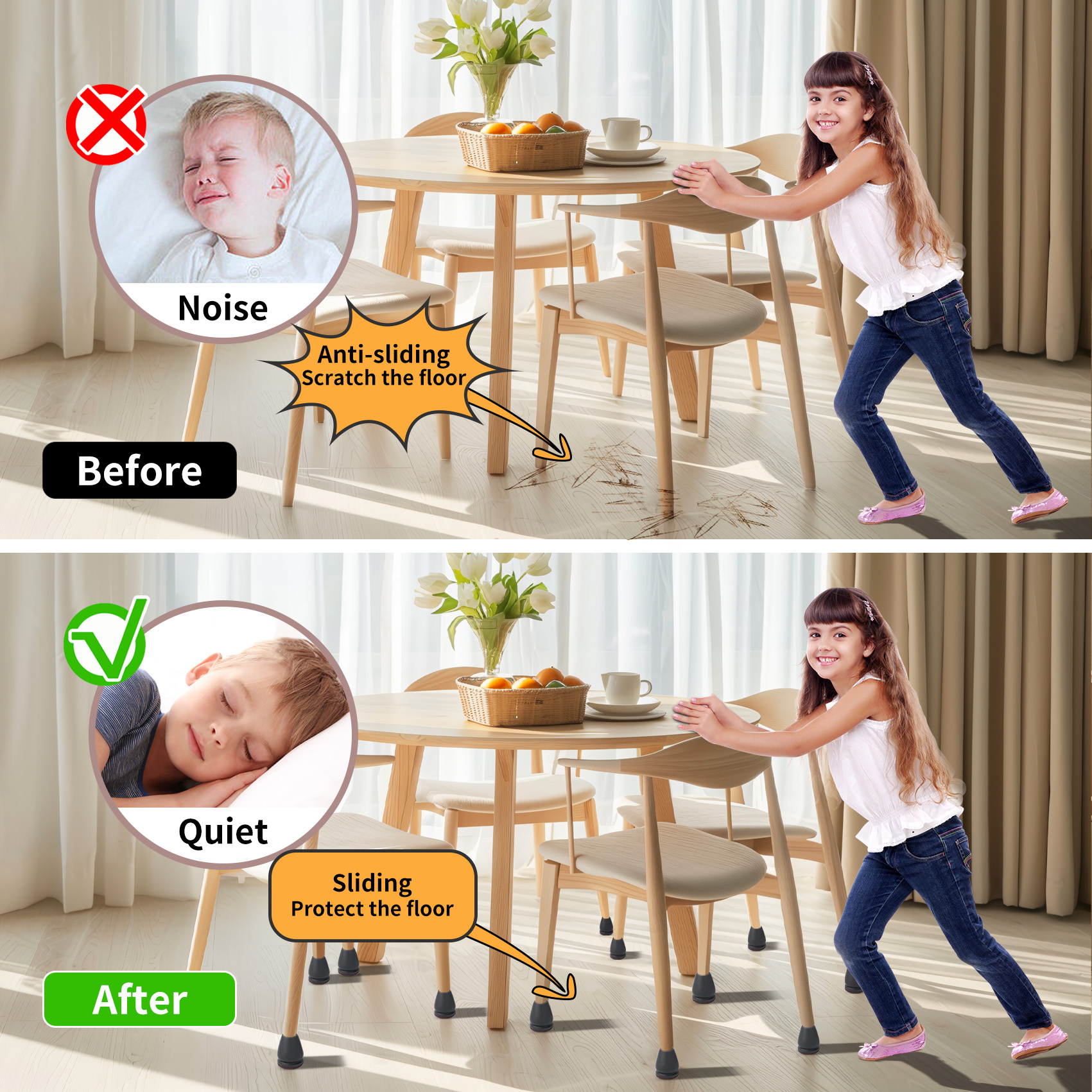 16 個のシリコン椅子脚パッドノンスリップフェルト椅子足キャップ家具床プロテクター傷なし騒音を低減家の装飾