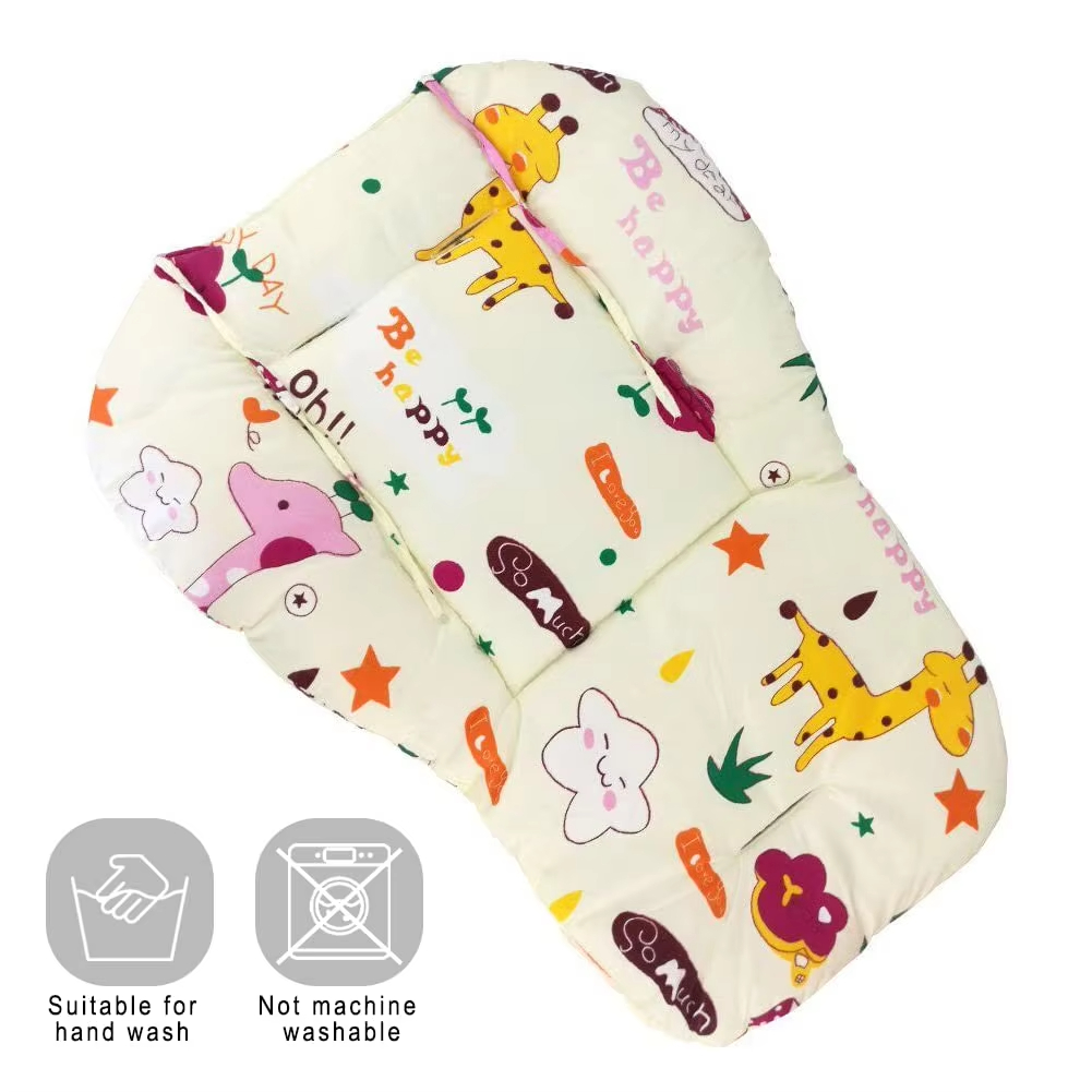 Almofada do bebê para cadeira alta carrinho de bebê assento almofada bonito padrão animal almofada macia dupla face grossa almofada respirável