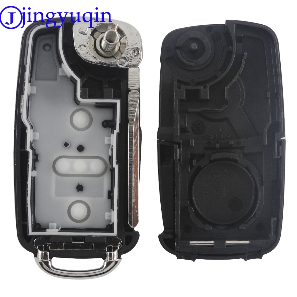 Funda con tapa a control remoto para llave de coche con tapa para VW/VOLKSWAGEN Caddy Eos Golf Jetta Beetle Polo Up tizan (5K0837202AD)