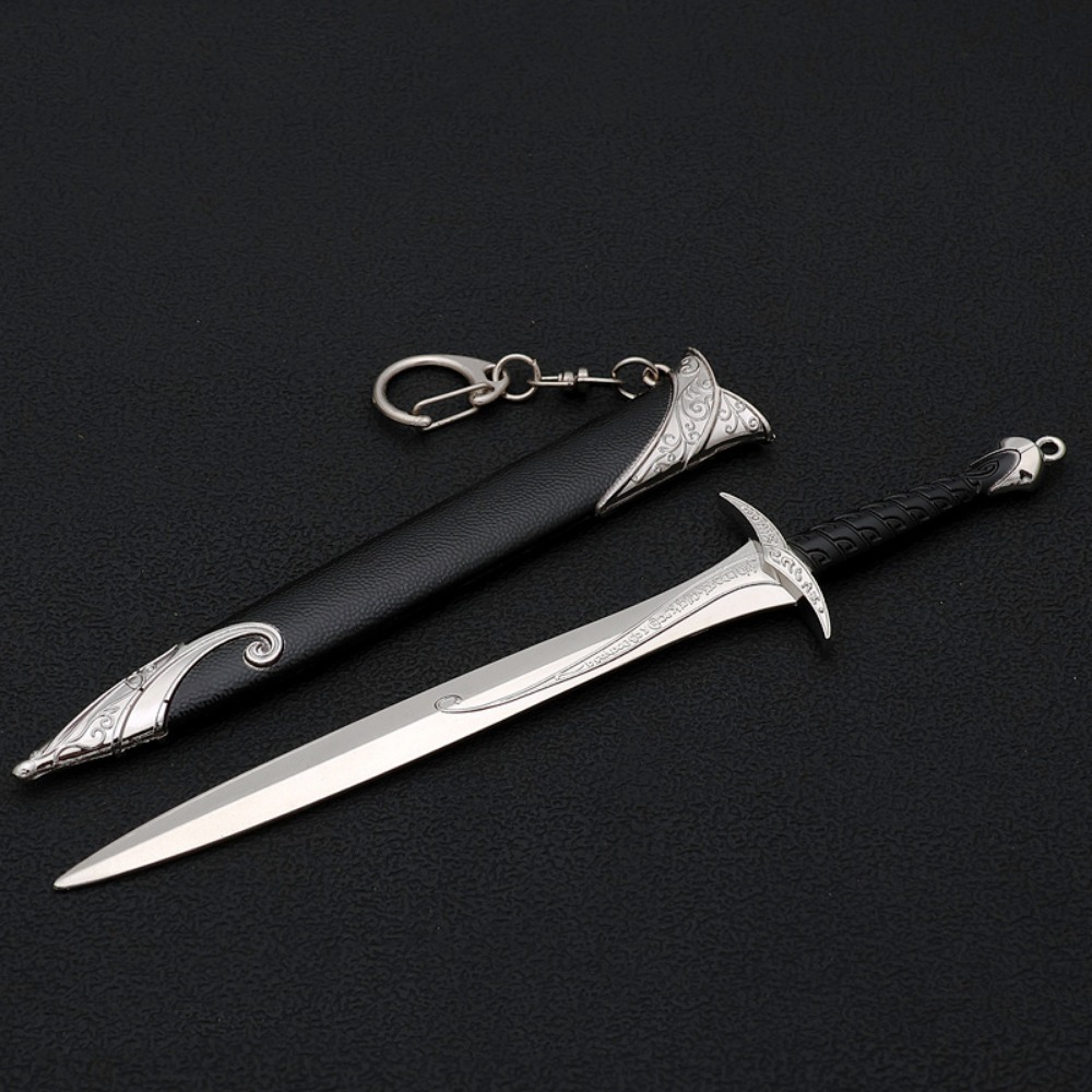 22cm Ring Baggins Katana Aragorn Sword Anime Medieval Glamdring Narthil Sword Ninja Knife Real Japanese Katana Samurai Sabre Toy