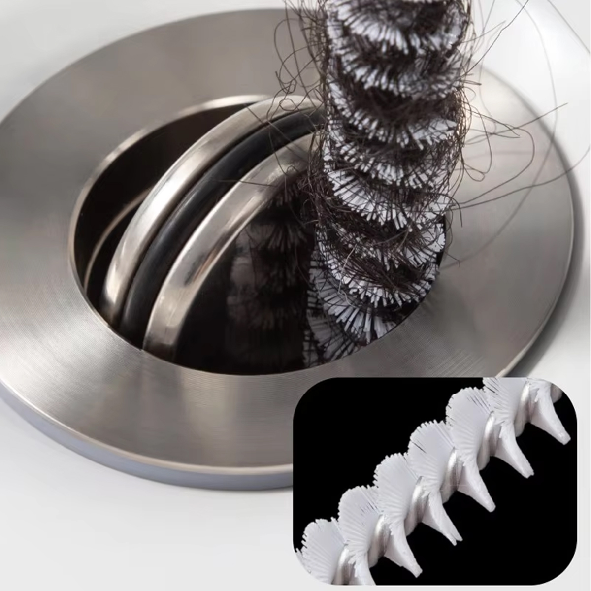 Multi functional bendable cleaning brush sewer cleaning brush unclogging sewer toilet cleaning hair sink cleaning brush cleaning