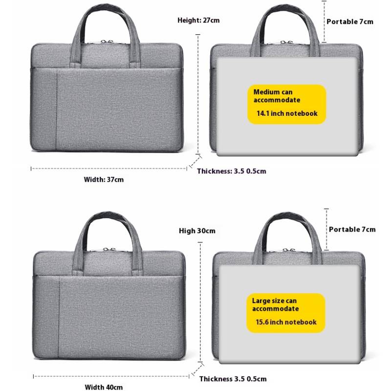 A 15.6 Inch Simple Design Laptop Briefcase High Quality Handbag Business Document Bag Elegant Computer Clutch for Men Women
