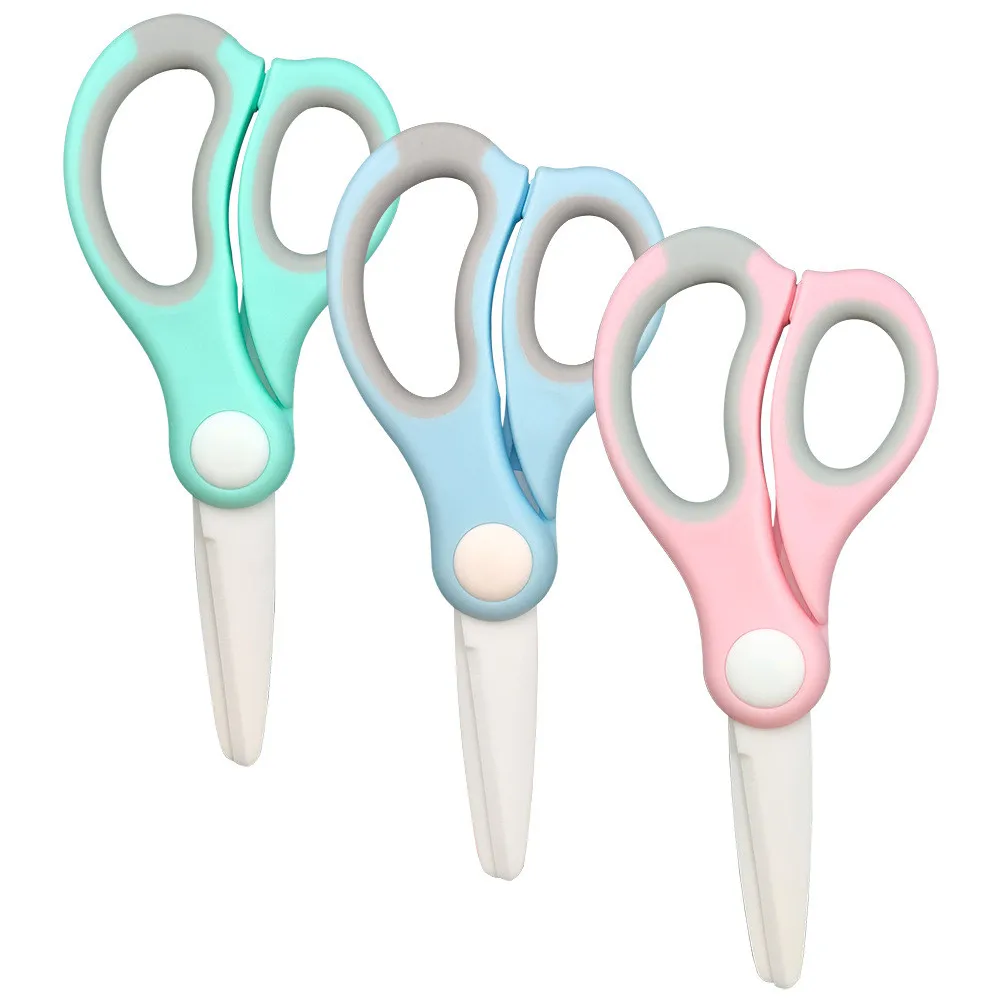 Portable Ceramic Scissors Baby Food Mills Infant Feeding Aid Scissors with Cutting Box Baby Supplies for Health Baby Tableware