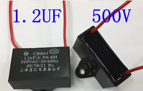 CBB61 Start Capacitance 1.2uF 500V 50/60Hz for Electric Fan Range Hood