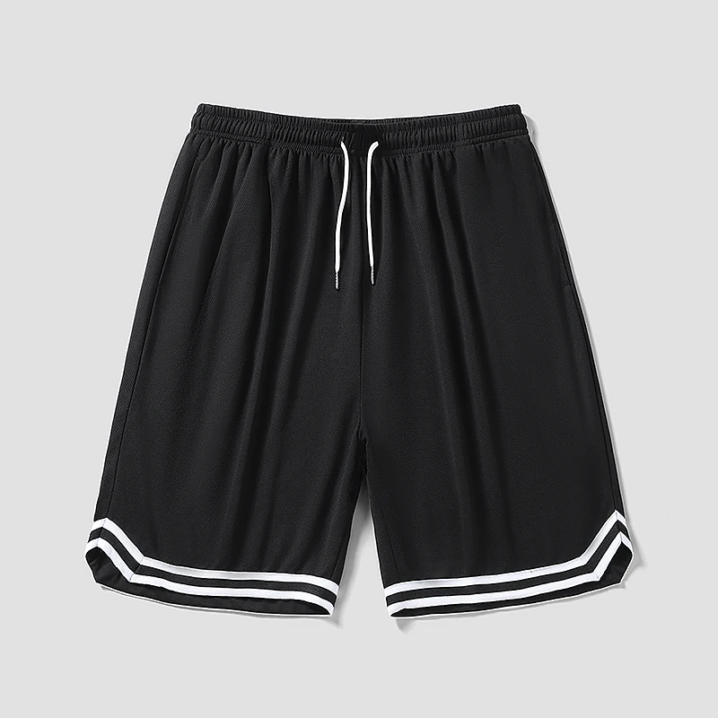 Pantalones cortos nuevos de verano, pantalones casuales para hombres, pantalones deportivos de baloncesto, pantalones capri, sueltos de secado rápido al aire libre, marca de moda de seda helada,