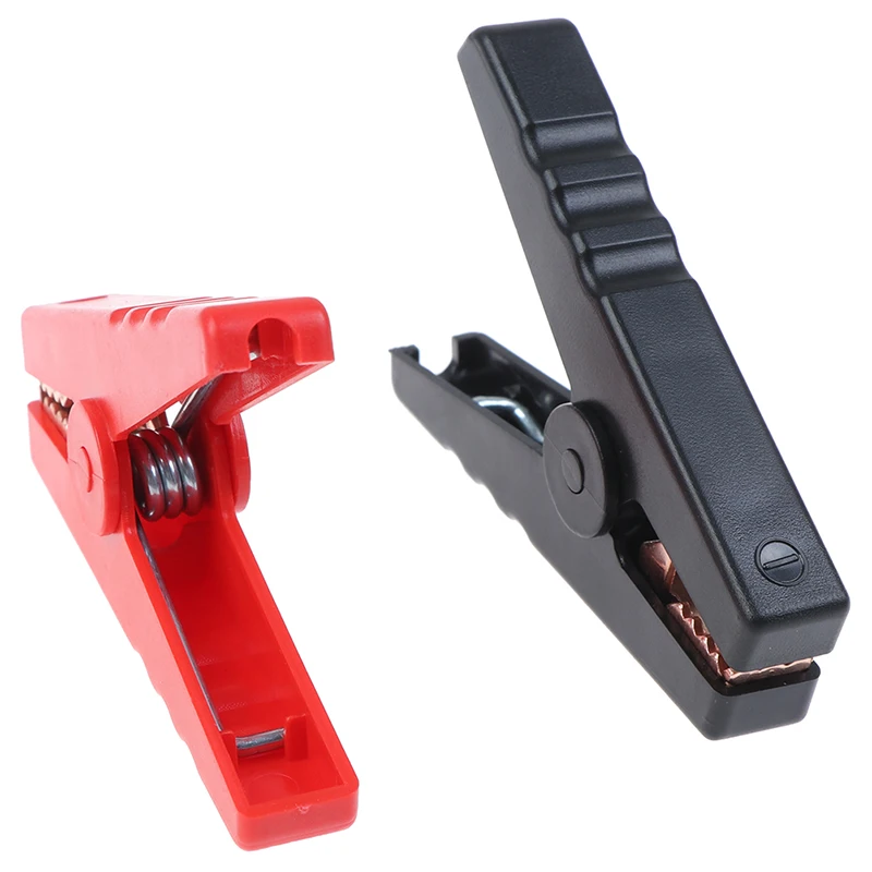 2Pcs 100A Large Crocodile Alligator Clips - Insulated Clamps for Car Battery Chargers