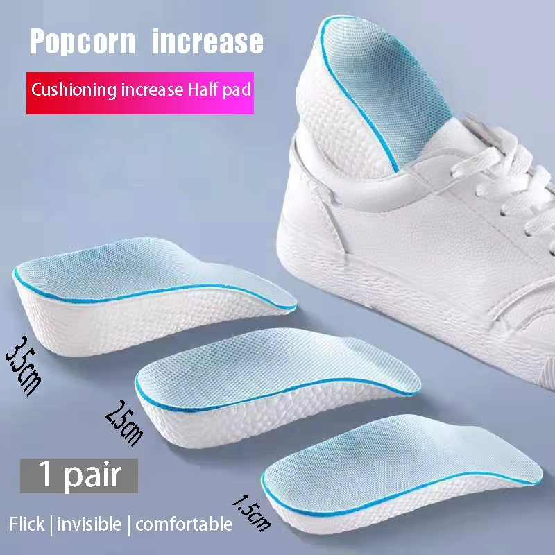 1.5/2.5/3.5 Men Women Shoes Pads Cm Arch Support Height Increase Insoles Light Weight Soft Elastic Lift Soft Elastic Lifting For