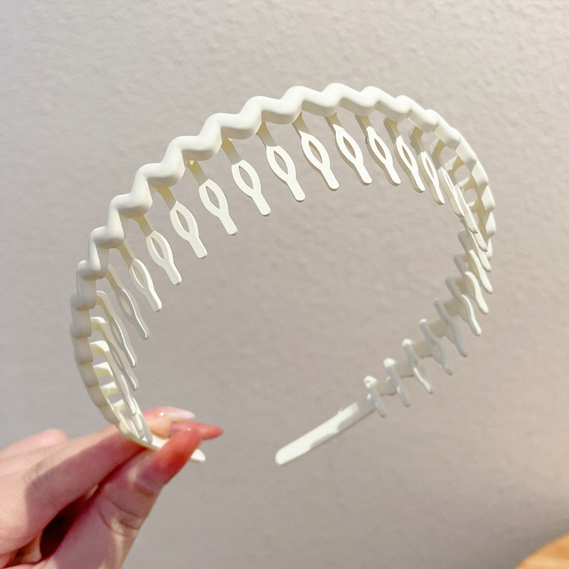 1/2/3pcs 헤어 클립 서리로 덥은 컬러 머리띠 여성용 미끄럼 방지 밴드 치아 간단한 압력 머리띠 얼굴 머리띠 헤어 액세서리