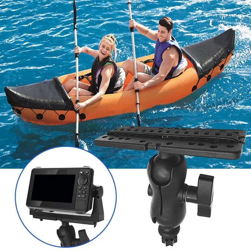 Placa de montaje para buscador de peces, placa de montaje Universal, Base de soporte para peces, placa de montaje giratoria Universal de 360 grados para barcos de Kayak