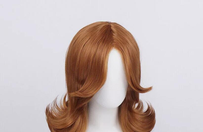 Princess Daisy Wigs Orange Cosplay Costume Wigs Heat Resistant Synthetic Hair