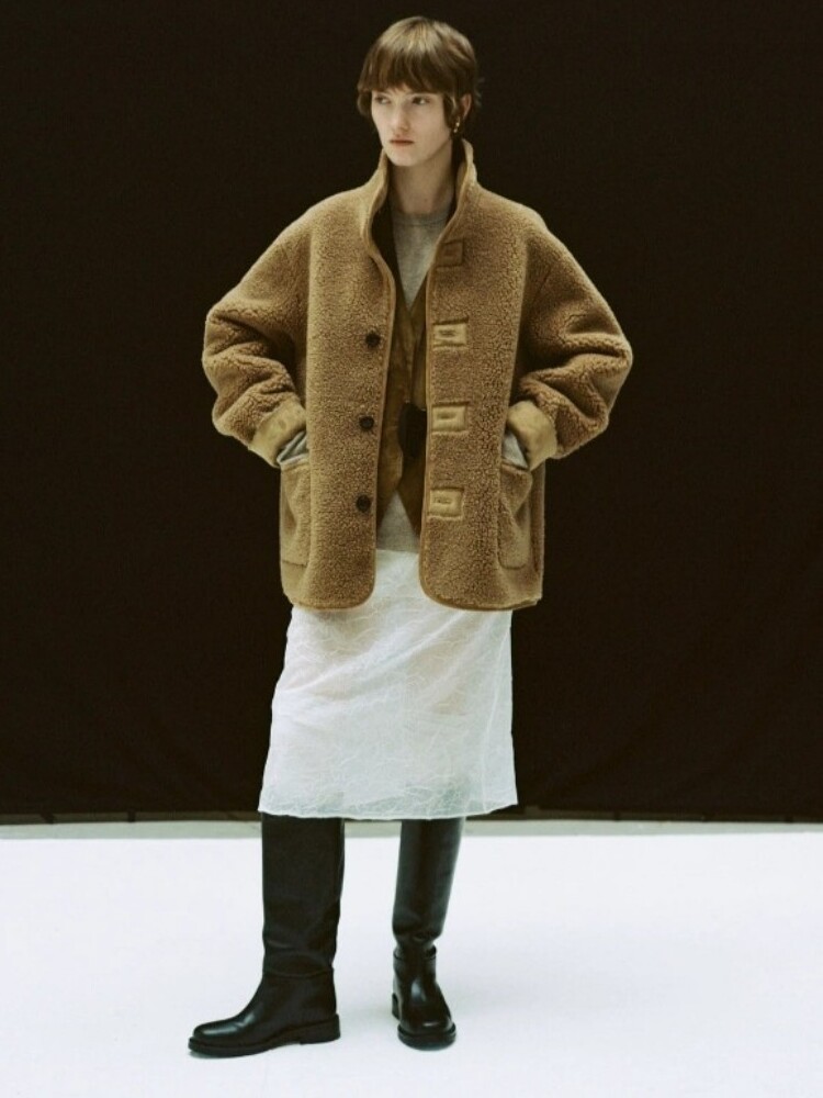 Em estoque 2024 inverno nova coreia do sul dongdaemun mo * oha temperamento pele integrada feminino lã de cordeiro casacos de pele