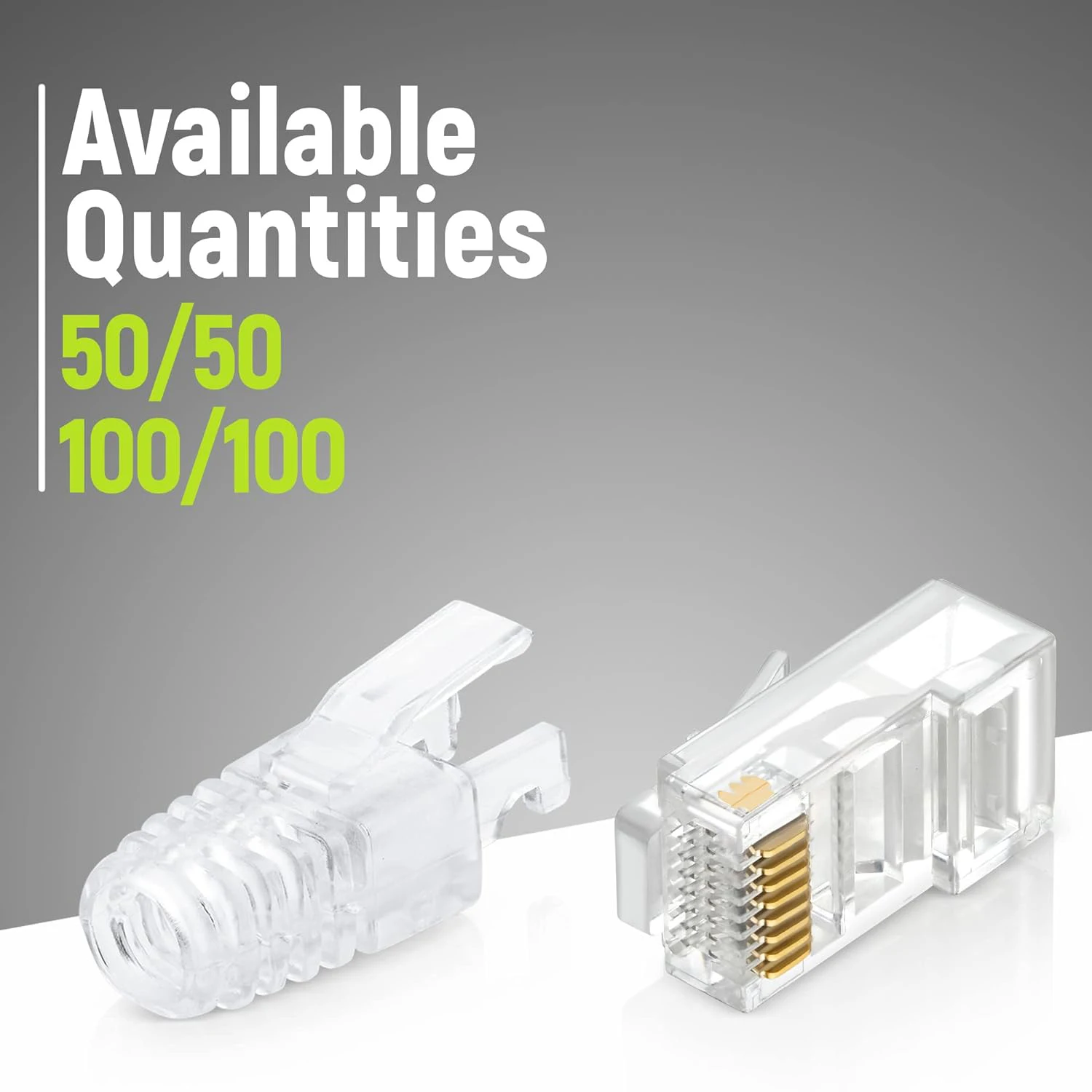 Проходные разъемы и ботинки ZoeRax RJ45 Cat6, EZ для обжима модульного штекера для твердого или многожильного сетевого кабеля