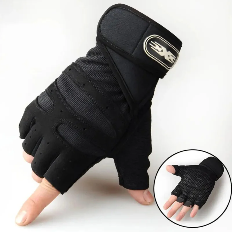 1 paio di guanti da palestra per fitness, sollevamento pesi, guanti da polso, body building, allenamento, sport, esercizi, ciclismo