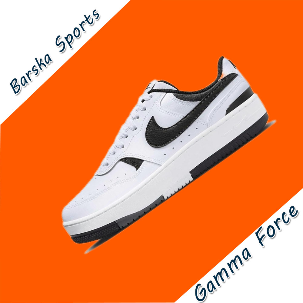 Nike ใหม่ Gamma Force Low รองเท้าบุรุษและสตรีรองเท้าผ้าใบแฟชั่นลําลองฤดูใบไม้ผลิรองเท้าผ้าใบกันลื่นสวมใส่ Black & White